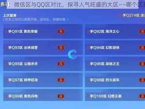 QQ飞车手游：微信区与QQ区对比，探寻人气旺盛的大区——哪个区更受欢迎？